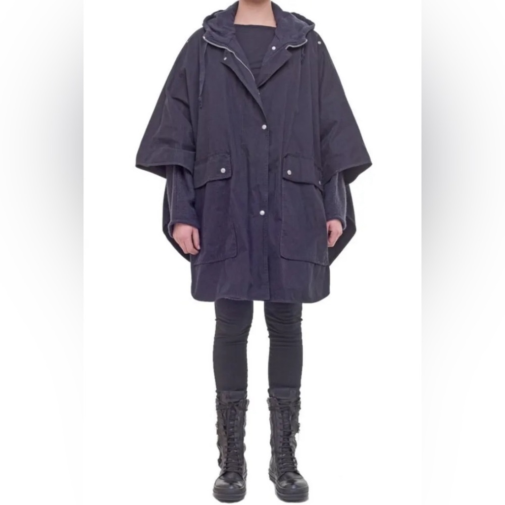 DAMIR DOMA Silent Oversized Hoodie Jacket Double Layer Wool Cotton Coat Gray M